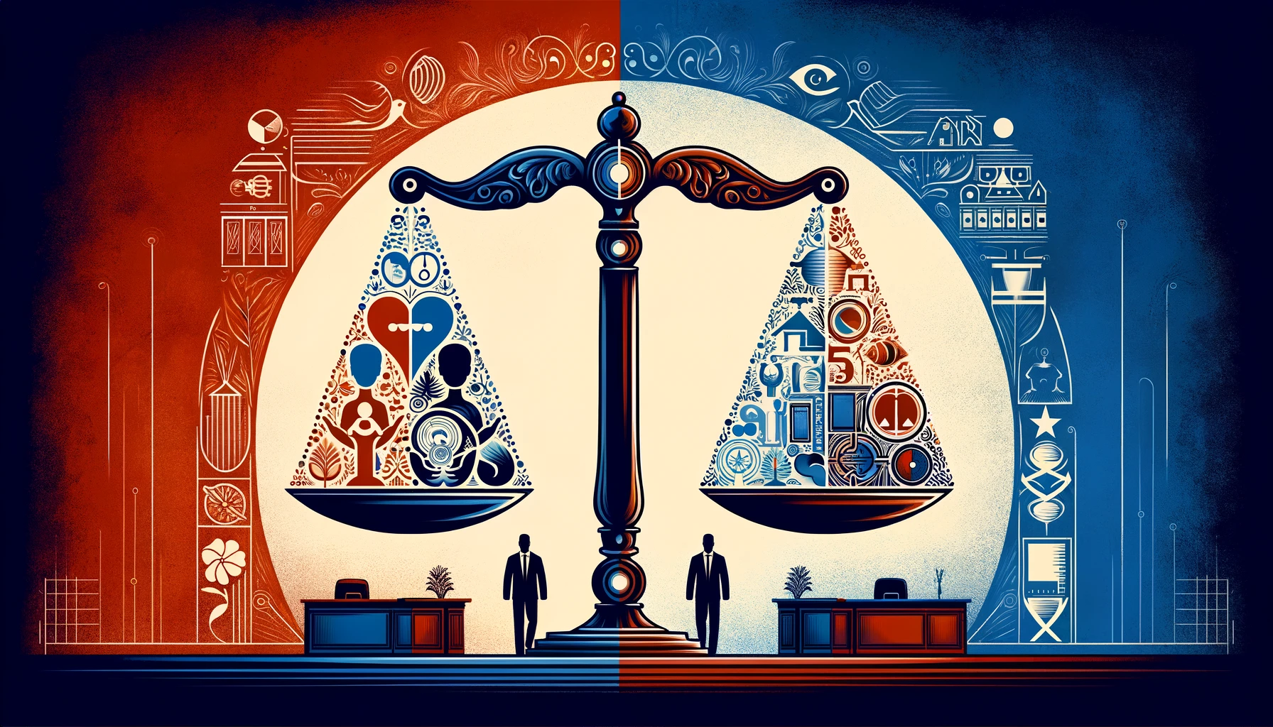 Illustration accompanying The Enduring Strength of Fatherhood: Overcoming the Stigma in High-Stakes Custody Battles